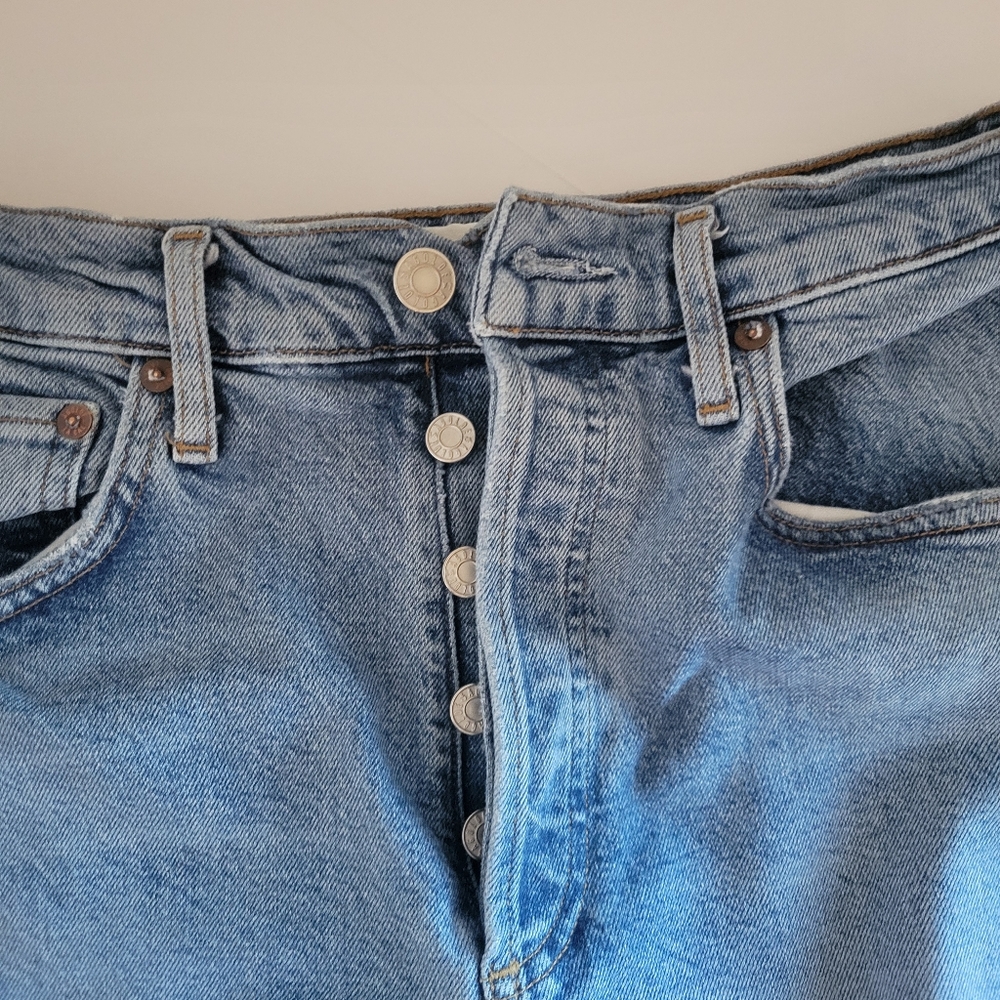 AGOLDE Riley High Rise Distressed Jeans 27 - Picture 2 of 10